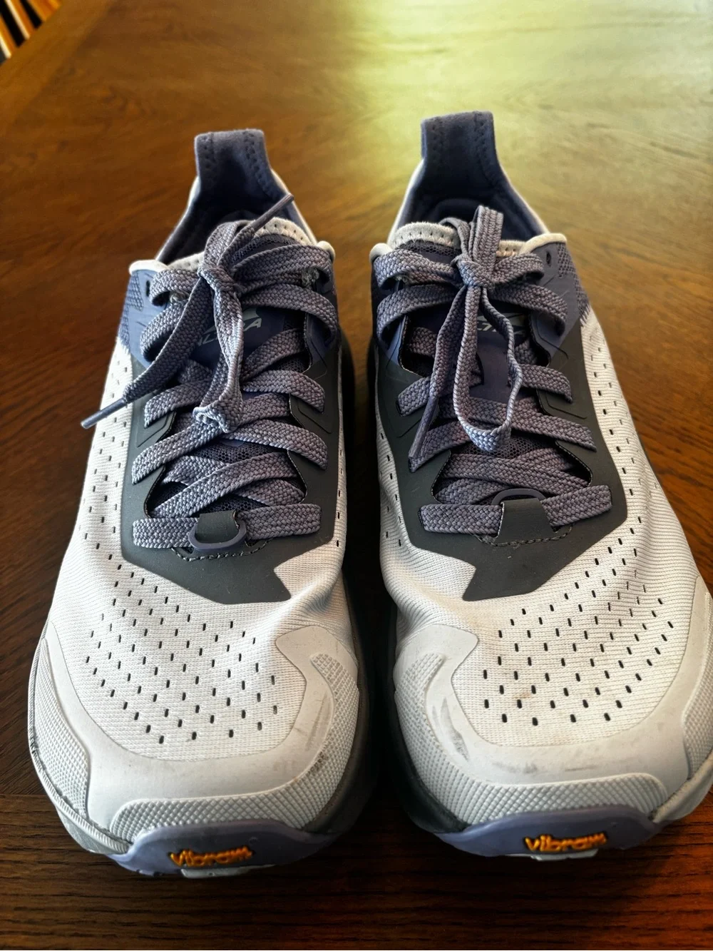 Altra Women's Olympus 6 trail running shoes in gray/blue size US 9